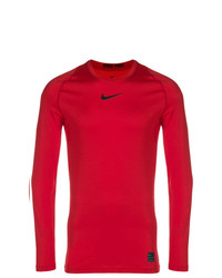 Мужская красная футболка с длинным рукавом от Nike