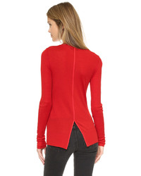 Женская красная футболка с длинным рукавом от Rag & Bone