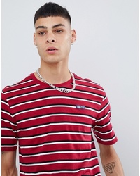 Мужская красная футболка с круглым вырезом в горизонтальную полоску от Nike SB