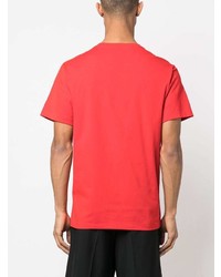 Мужская красная футболка с круглым вырезом с вышивкой от Billionaire