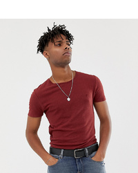 Мужская красная футболка с круглым вырезом с вышивкой от Heart & Dagger
