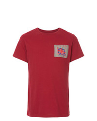 Мужская красная футболка с круглым вырезом с вышивкой от Kent & Curwen