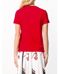 Женская красная футболка с круглым вырезом с принтом тай-дай от MSGM