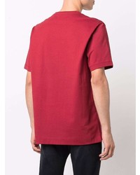 Мужская красная футболка с круглым вырезом с принтом от Z Zegna