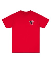 Мужская красная футболка с круглым вырезом с принтом от Anti Social Social Club