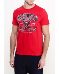 Мужская красная футболка с круглым вырезом с принтом от Atributika &amp; Club™