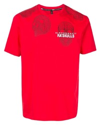Мужская красная футболка с круглым вырезом с принтом от Blackbarrett