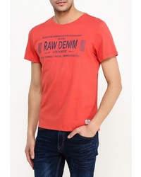 Мужская красная футболка с круглым вырезом с принтом от BLEND