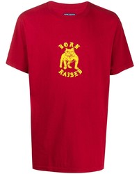Мужская красная футболка с круглым вырезом с принтом от BornxRaised