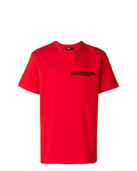 Мужская красная футболка с круглым вырезом с принтом от Calvin Klein 205W39nyc