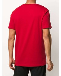 Мужская красная футболка с круглым вырезом с принтом от Moschino