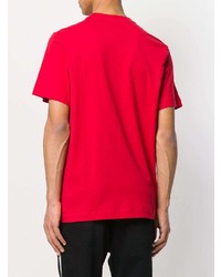 Мужская красная футболка с круглым вырезом с принтом от Y-3