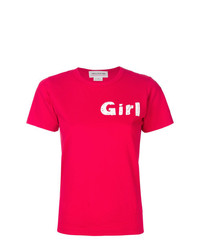 Женская красная футболка с круглым вырезом с принтом от Comme Des Garçons Girl