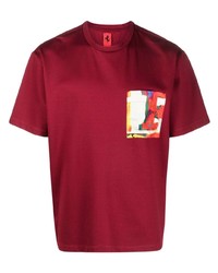 Мужская красная футболка с круглым вырезом с принтом от Ferrari