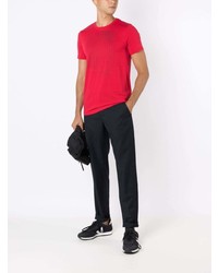Мужская красная футболка с круглым вырезом с принтом от Armani Exchange