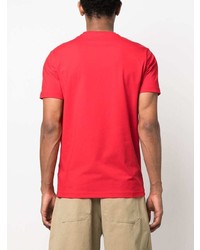 Мужская красная футболка с круглым вырезом с принтом от Iceberg