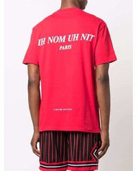 Мужская красная футболка с круглым вырезом с принтом от Ih Nom Uh Nit