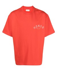 Мужская красная футболка с круглым вырезом с принтом от HONOR THE GIFT
