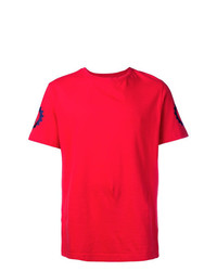 Мужская красная футболка с круглым вырезом с принтом от Hydrogen