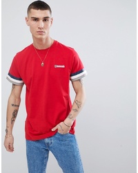 Мужская красная футболка с круглым вырезом с принтом от Lambretta