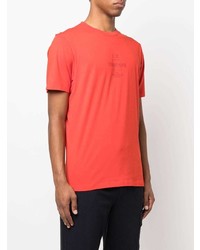 Мужская красная футболка с круглым вырезом с принтом от C.P. Company