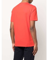 Мужская красная футболка с круглым вырезом с принтом от C.P. Company
