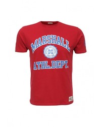 Мужская красная футболка с круглым вырезом с принтом от Marshall Original
