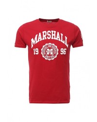 Мужская красная футболка с круглым вырезом с принтом от Marshall Original