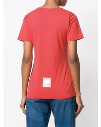 Женская красная футболка с круглым вырезом с принтом от Mr & Mrs Italy