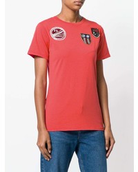 Женская красная футболка с круглым вырезом с принтом от Mr & Mrs Italy