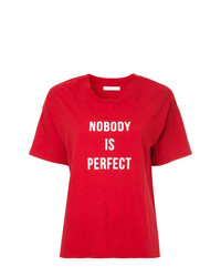 Женская красная футболка с круглым вырезом с принтом от Nobody Denim