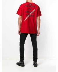 Мужская красная футболка с круглым вырезом с принтом от Represent