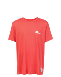 Мужская красная футболка с круглым вырезом с принтом от Oyster Holdings