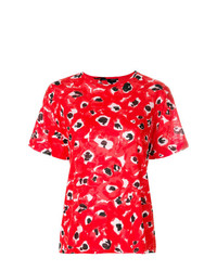 Женская красная футболка с круглым вырезом с принтом от Proenza Schouler