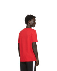 Мужская красная футболка с круглым вырезом с принтом от Valentino