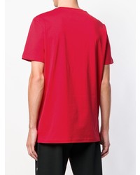 Мужская красная футболка с круглым вырезом с принтом от Versus