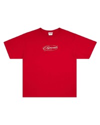 Мужская красная футболка с круглым вырезом с принтом от Supreme