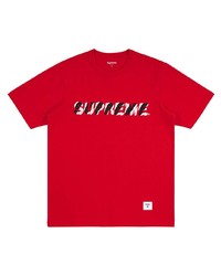 Мужская красная футболка с круглым вырезом с принтом от Supreme