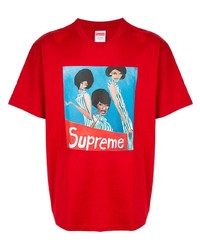 Мужская красная футболка с круглым вырезом с принтом от Supreme