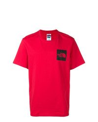 Мужская красная футболка с круглым вырезом с принтом от The North Face