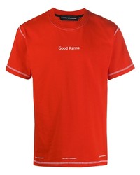 Мужская красная футболка с круглым вырезом с принтом от United Standard