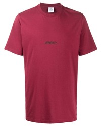 Мужская красная футболка с круглым вырезом с принтом от Vetements