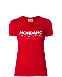 Женская красная футболка с круглым вырезом с принтом от Wood Wood