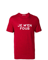 Мужская красная футболка с круглым вырезом с принтом от Zadig & Voltaire
