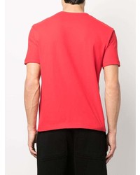 Мужская красная футболка с круглым вырезом с цветочным принтом от Junya Watanabe MAN