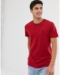 Мужская красная футболка с круглым вырезом от Abercrombie & Fitch