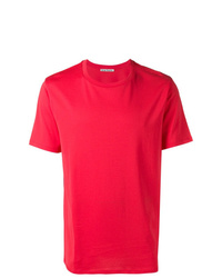Мужская красная футболка с круглым вырезом от Acne Studios