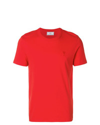 Мужская красная футболка с круглым вырезом от AMI Alexandre Mattiussi