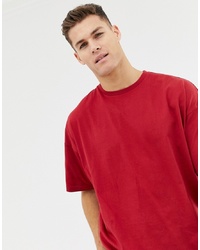 Мужская красная футболка с круглым вырезом от ASOS DESIGN