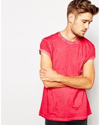 Мужская красная футболка с круглым вырезом от Asos